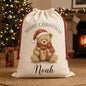 Christmas bear personalised santa sack