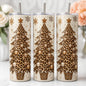 Leopard print Merry Christmas skinny tumbler