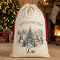 Penguin village personalised santa sack