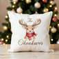 Personalised baby reindeer family cushion