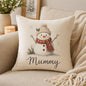 Snowman nickname personalised cushion