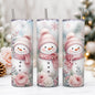 Snowman Christmas skinny tumbler