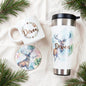 Watercolour stag mug tumbler and coaster bundle