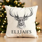 Sketched stag personalised cushion