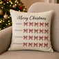 Striped bows personalised family cushion